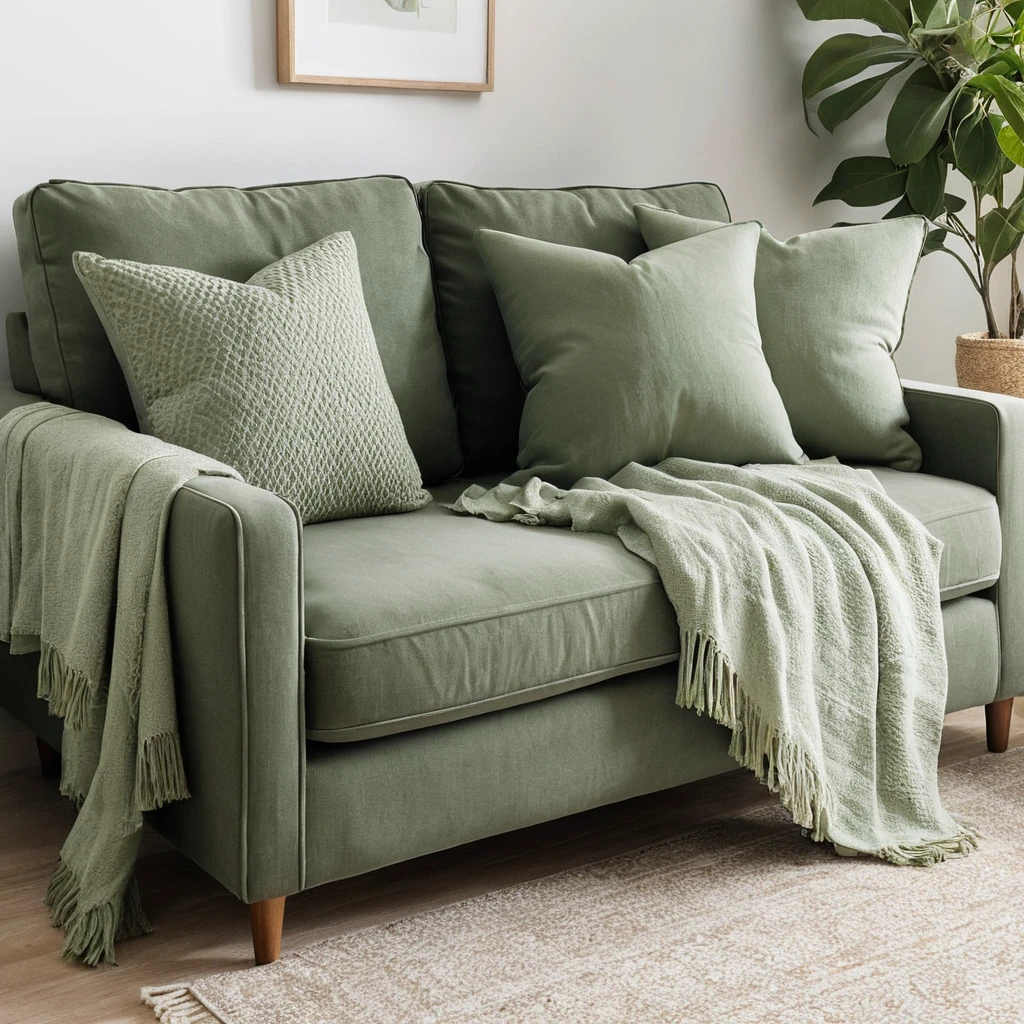 Add Sage Green Throw Pillows