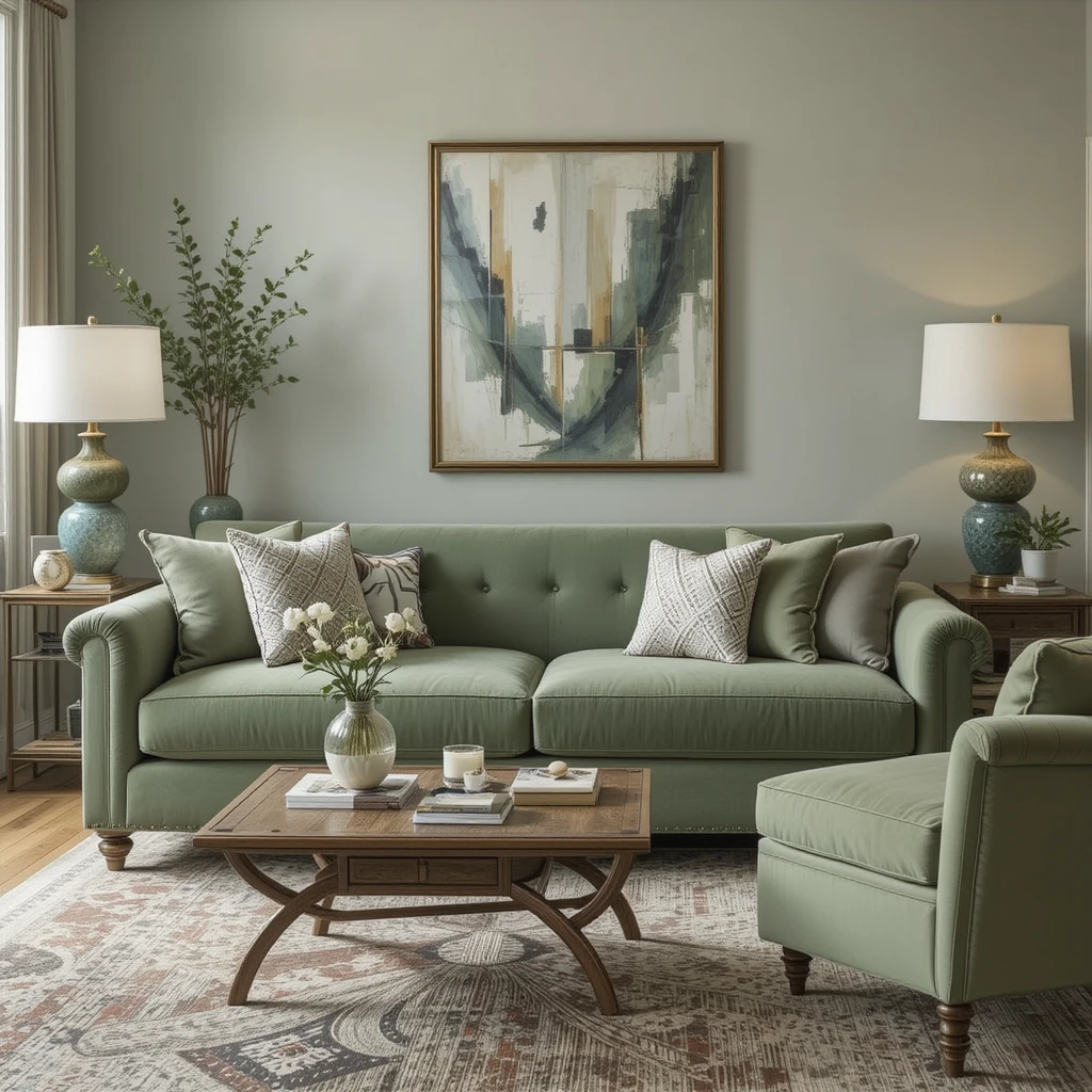 Add Velvet Sage Green Upholstery