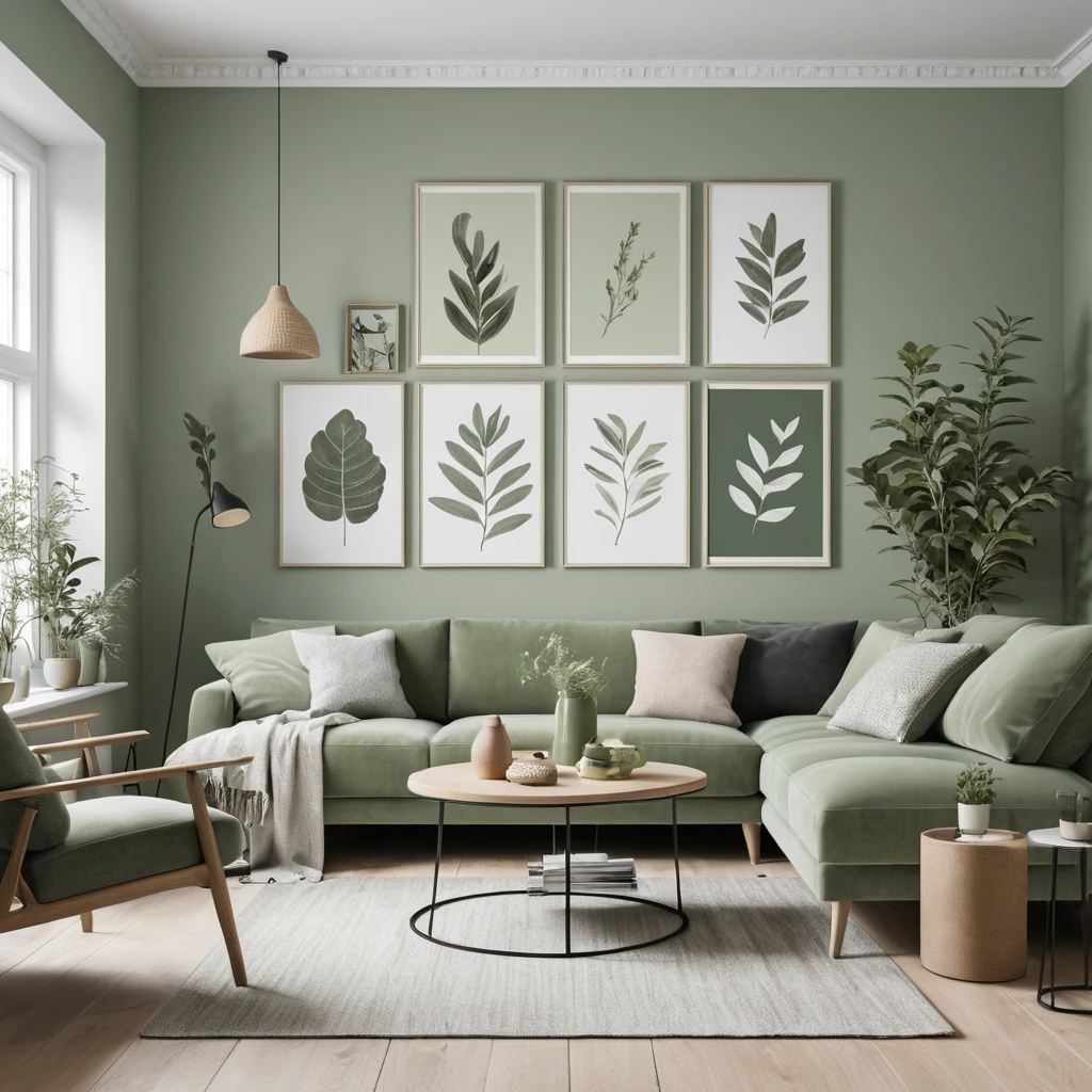 Add a Sage Green Feature Wall