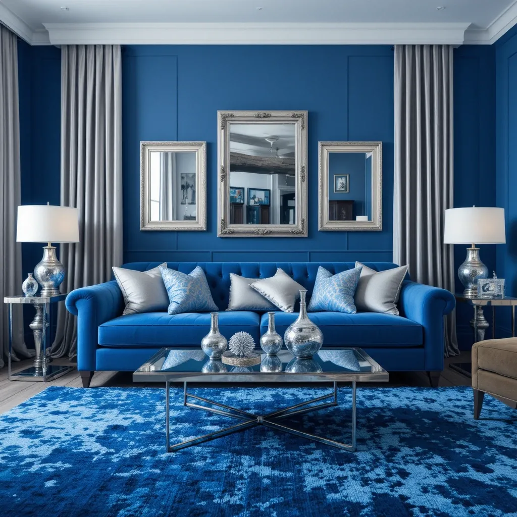 Blue and Silver Accent Pieces