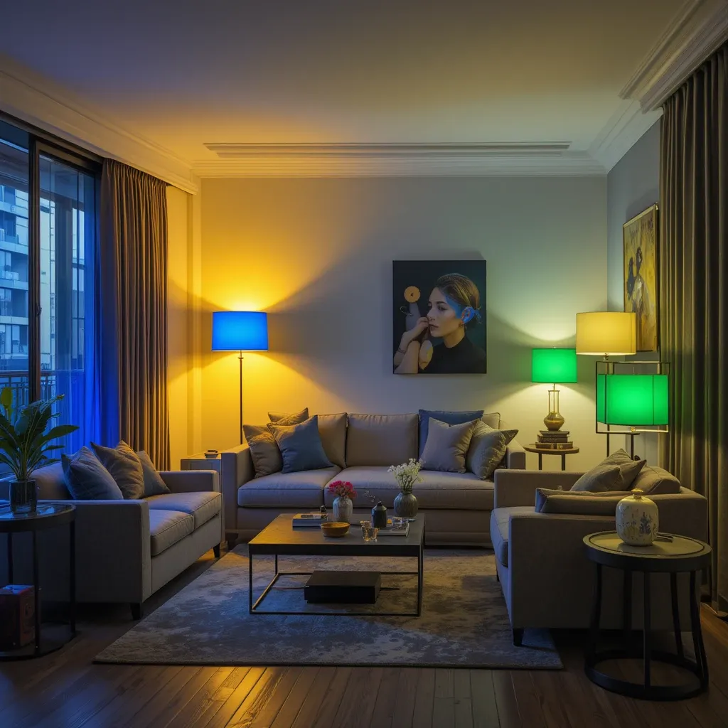 Bold Lighting with Colorful Shades