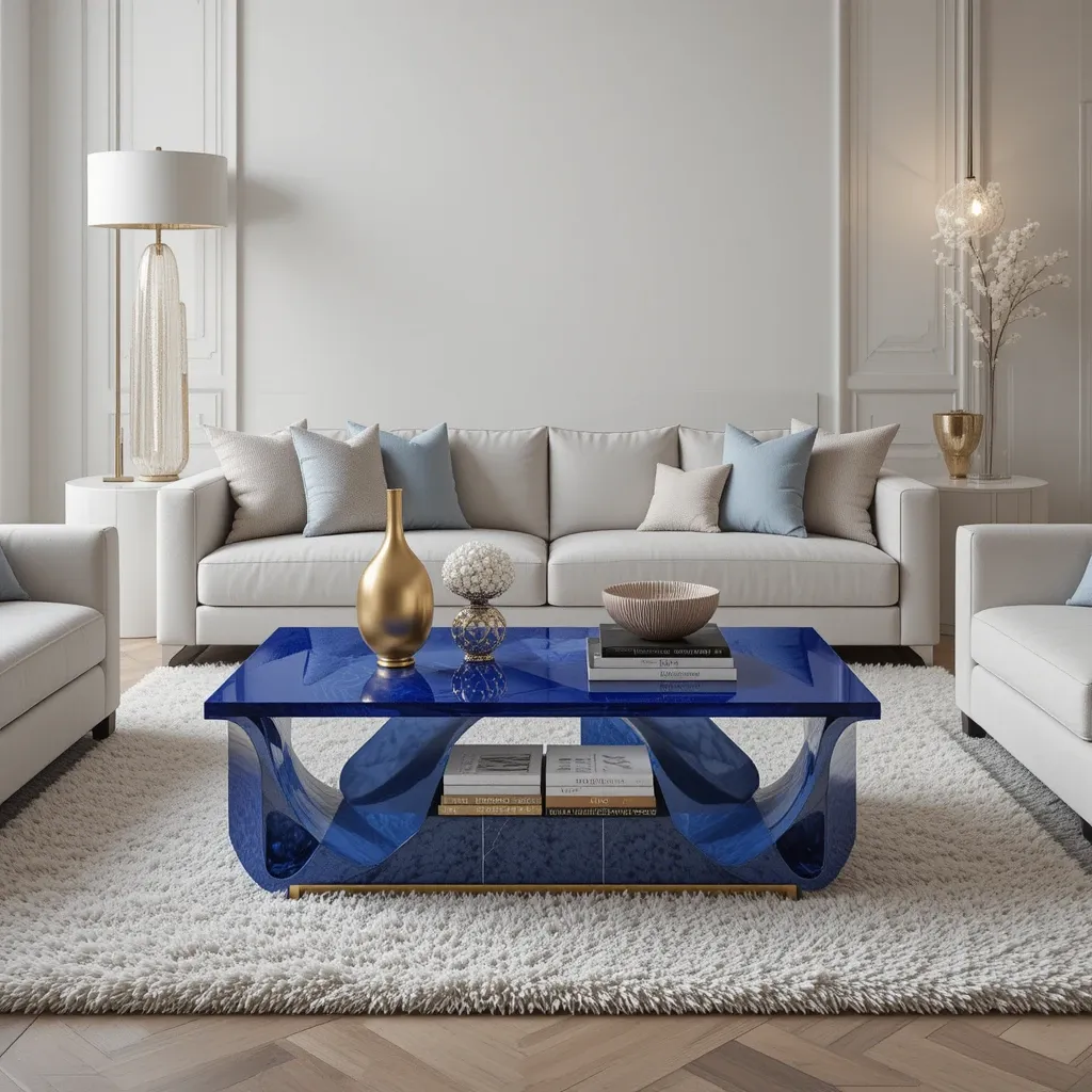 Cobalt Blue Coffee Table