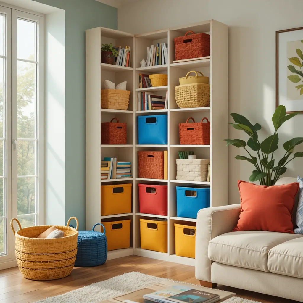 Colorful Baskets and Storage