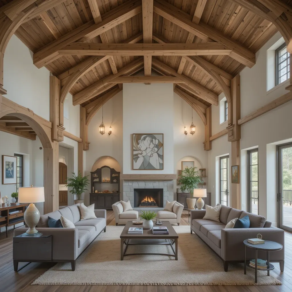 Exposed Beams for a Rustic Look