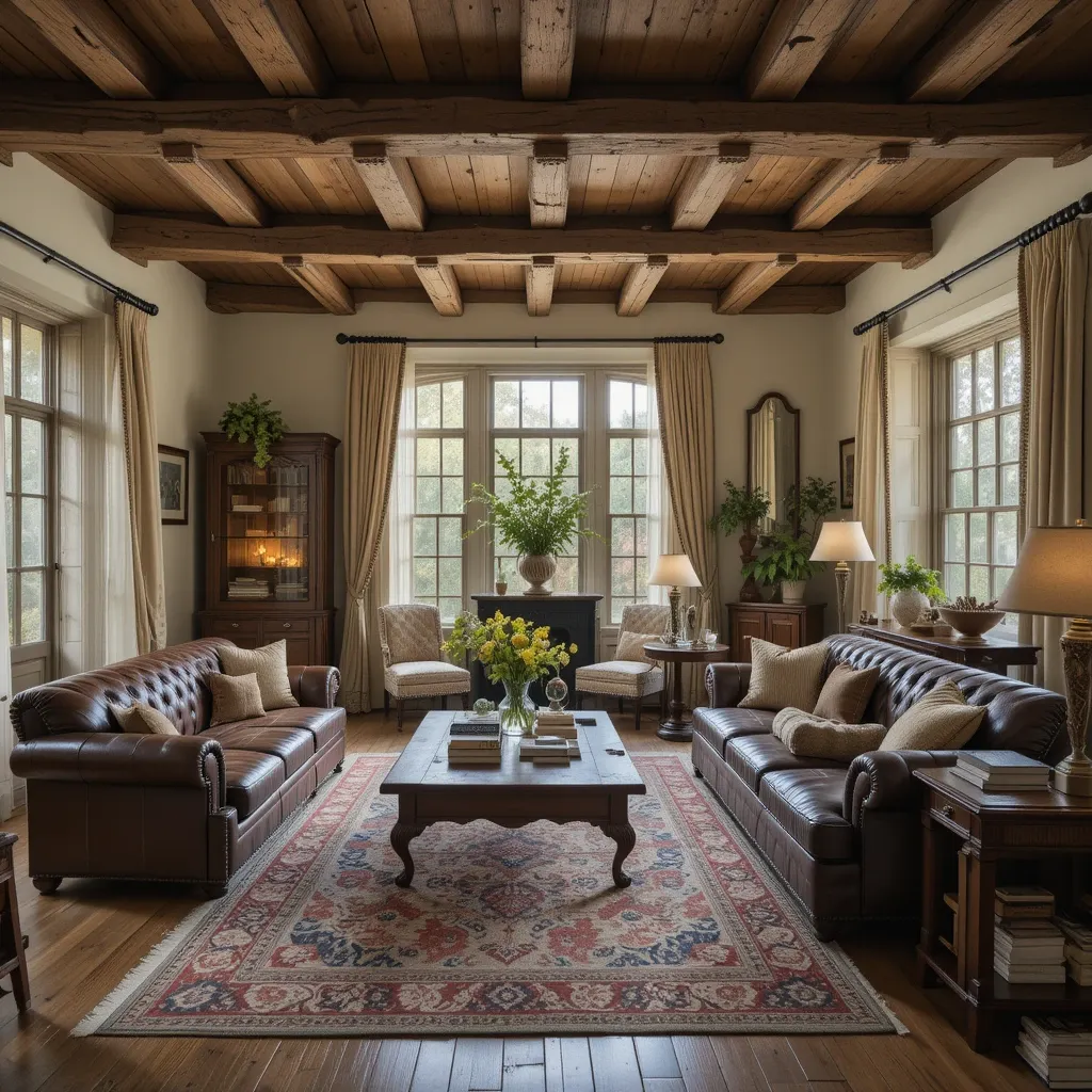 Exposed Wooden Beams