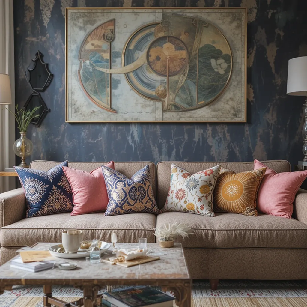 Mismatched Throw Pillows