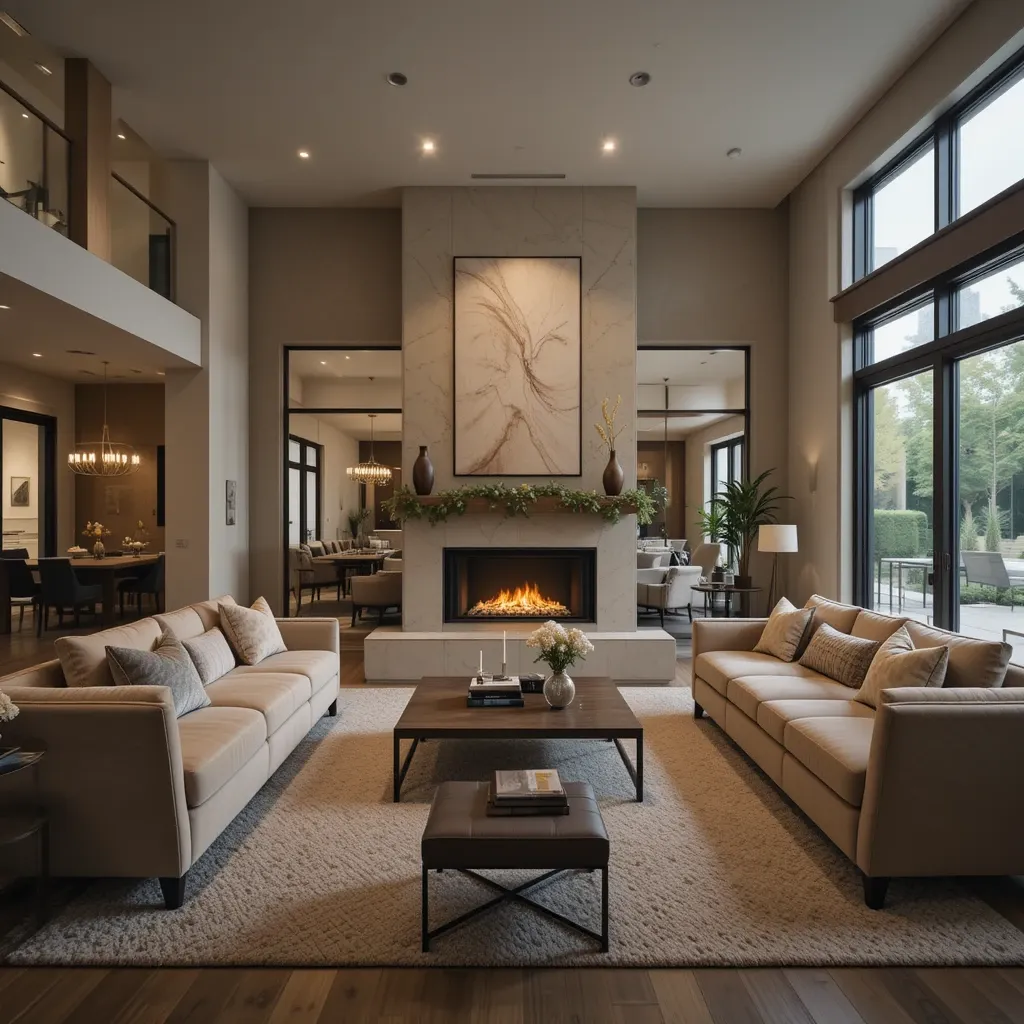 Open Concept with a Fireplace