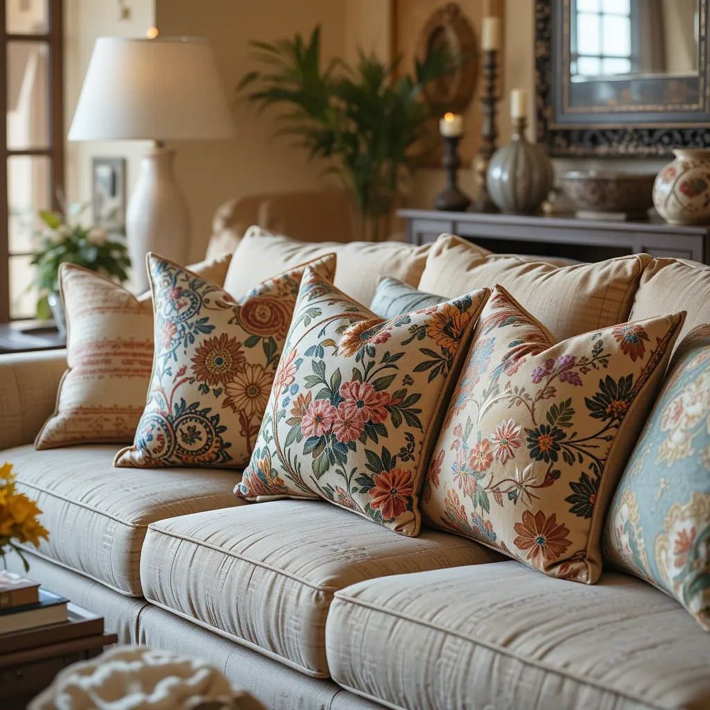Pillows with Mediterranean Patterns