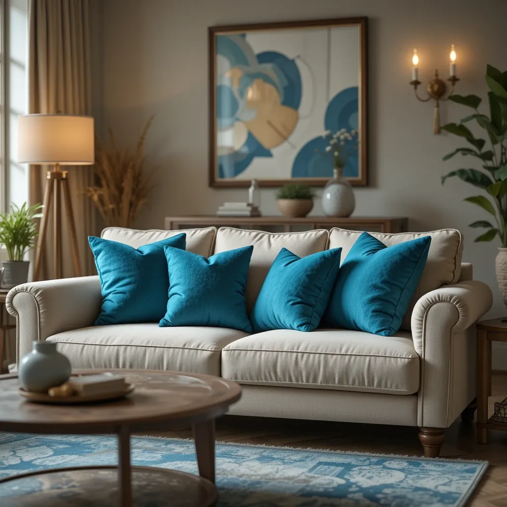 Teal Blue Cushions