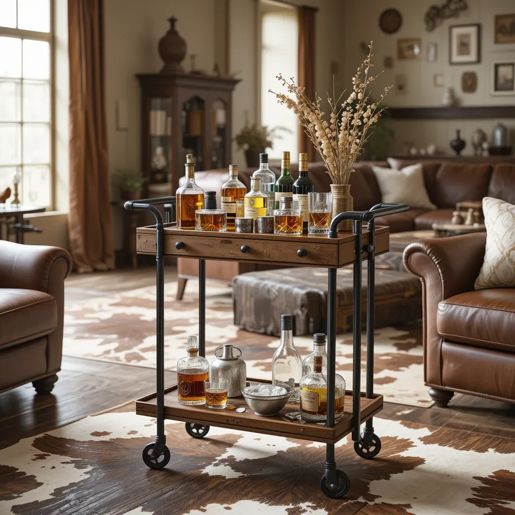 Western Bar Cart