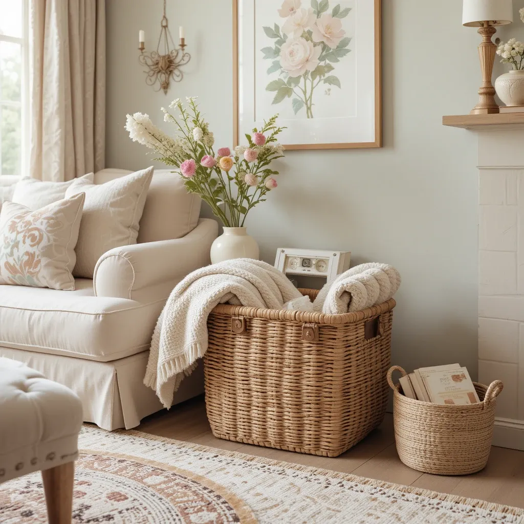 Add a Woven Basket for Storage