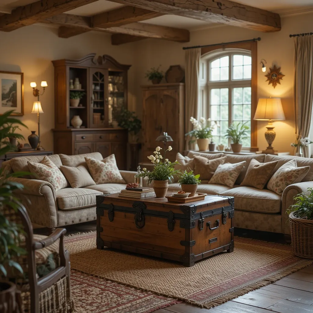 Antique Trunks as Coffee Tables