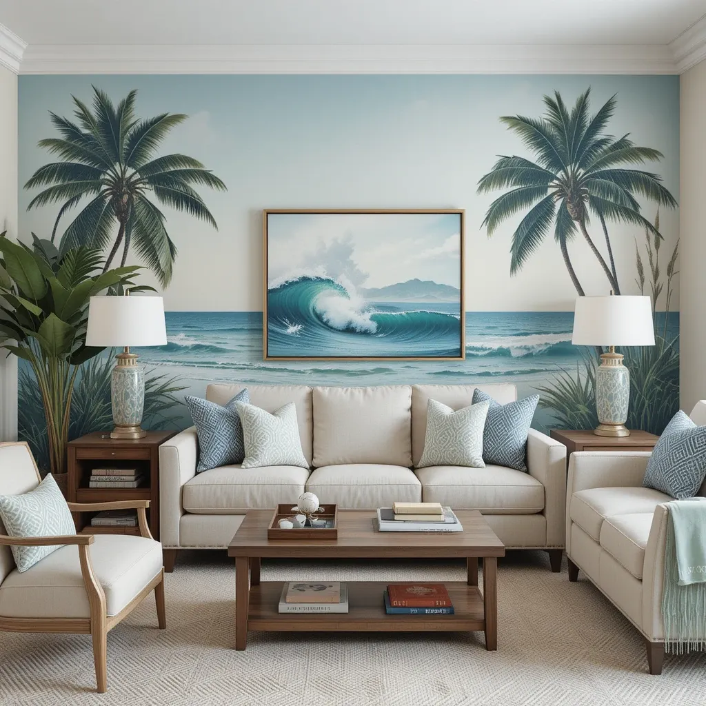 Beach-Themed Accent Wall