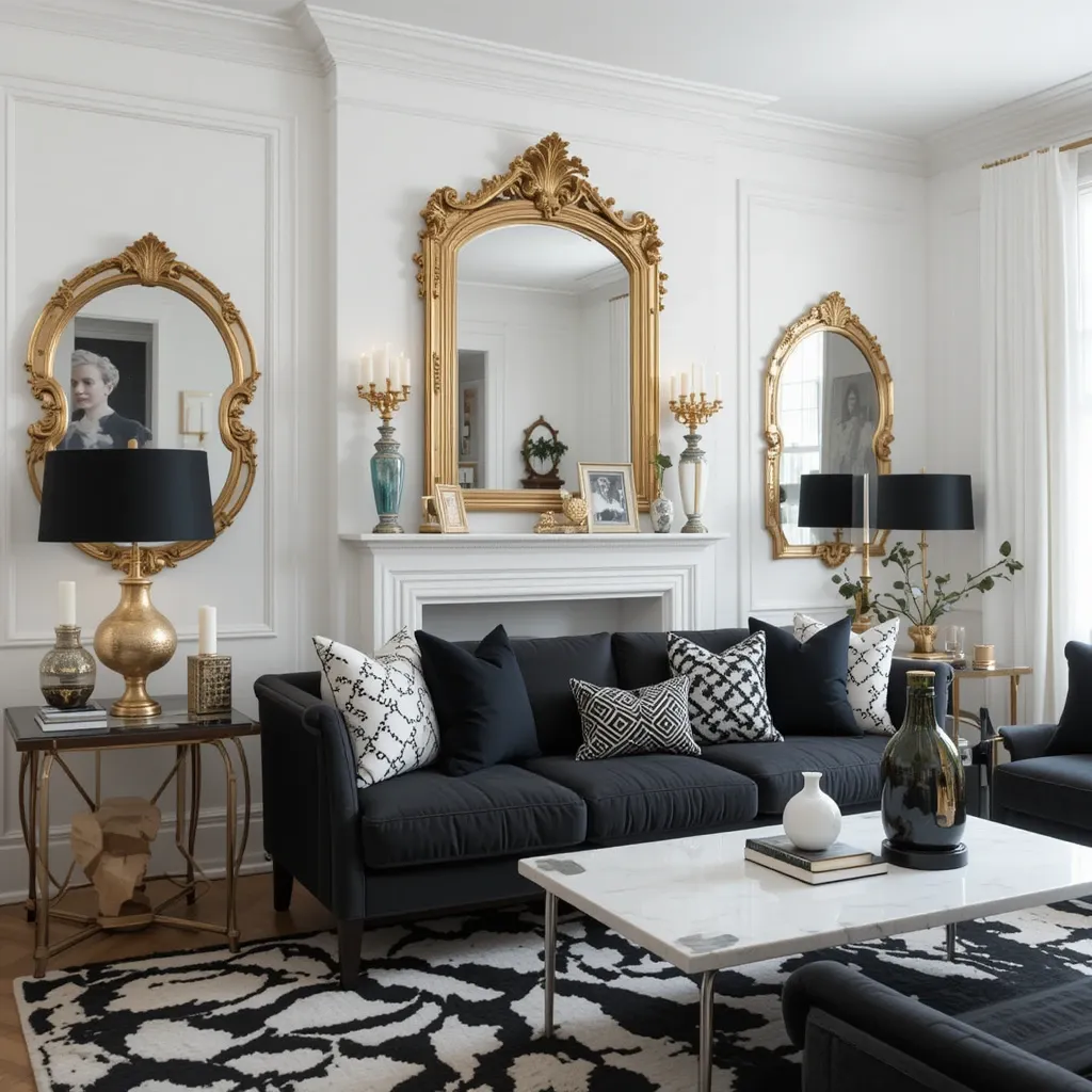 Black and White with a Pop of Gold