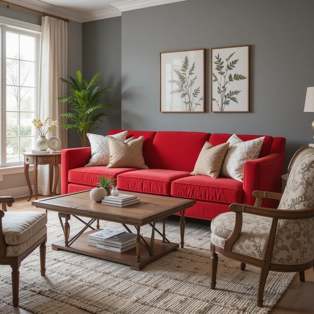 Bold Contrast with Neutral Tones