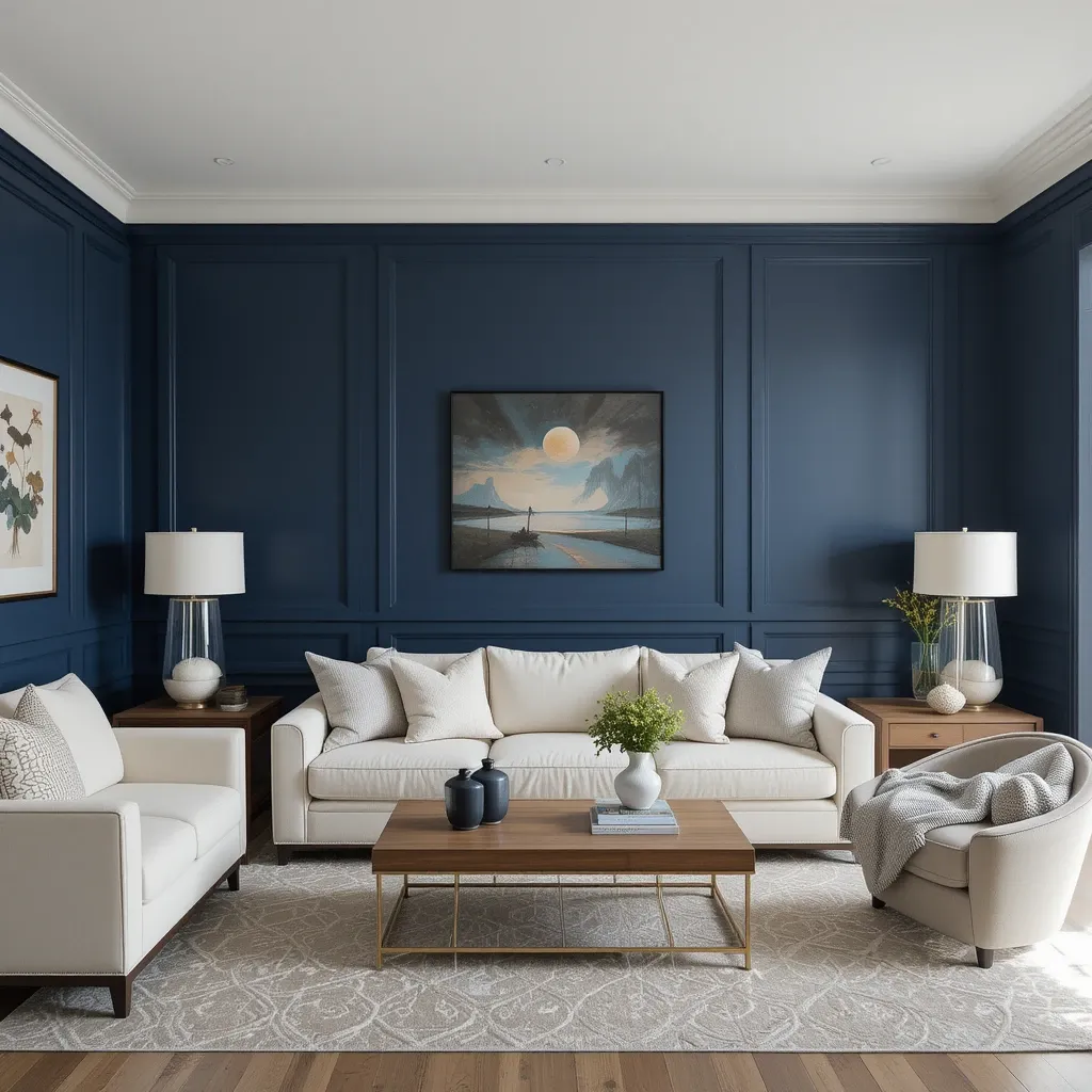 Bold Navy Blue Walls for a Statement Look