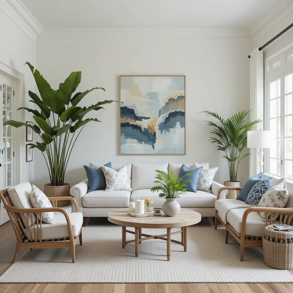 Botanical Elements Like Palm Leaves