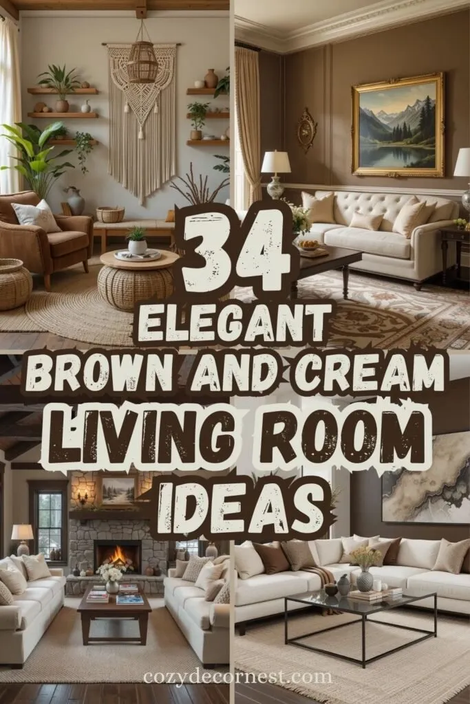 Brown and Cream Living room