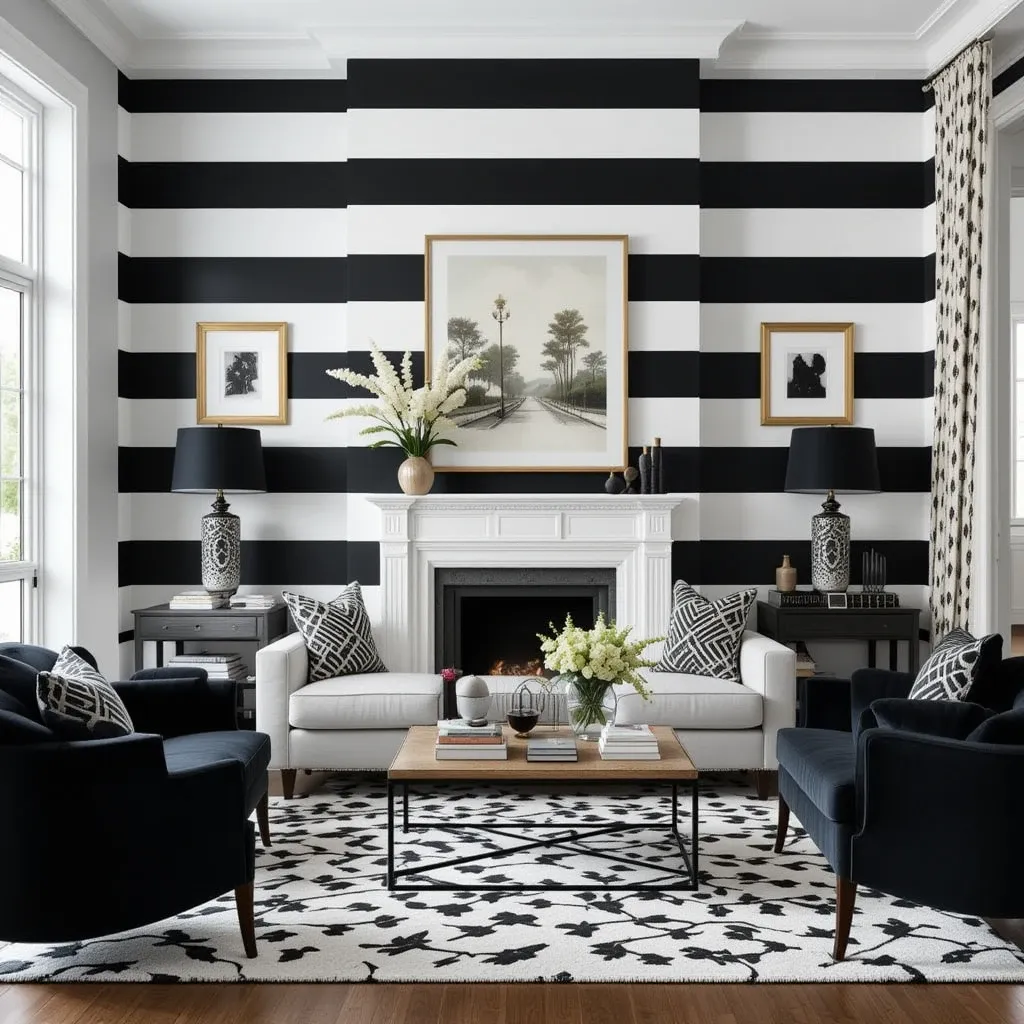 Chic Striped Wallpaper