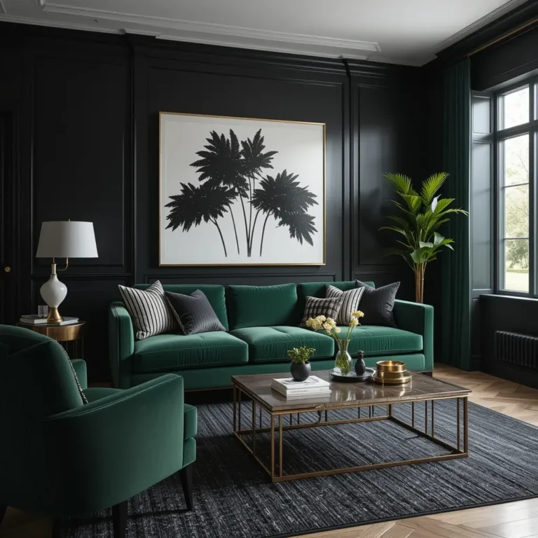 Contemporary Contrast with Black and Green