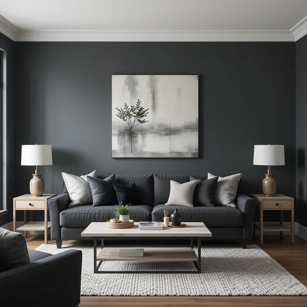 Contrasting Dark and Light Furniture