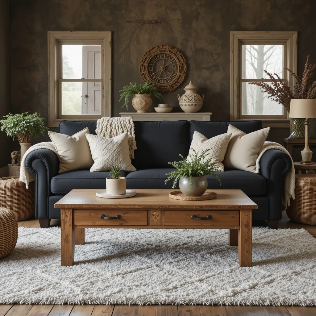 Cozy Black Couch
