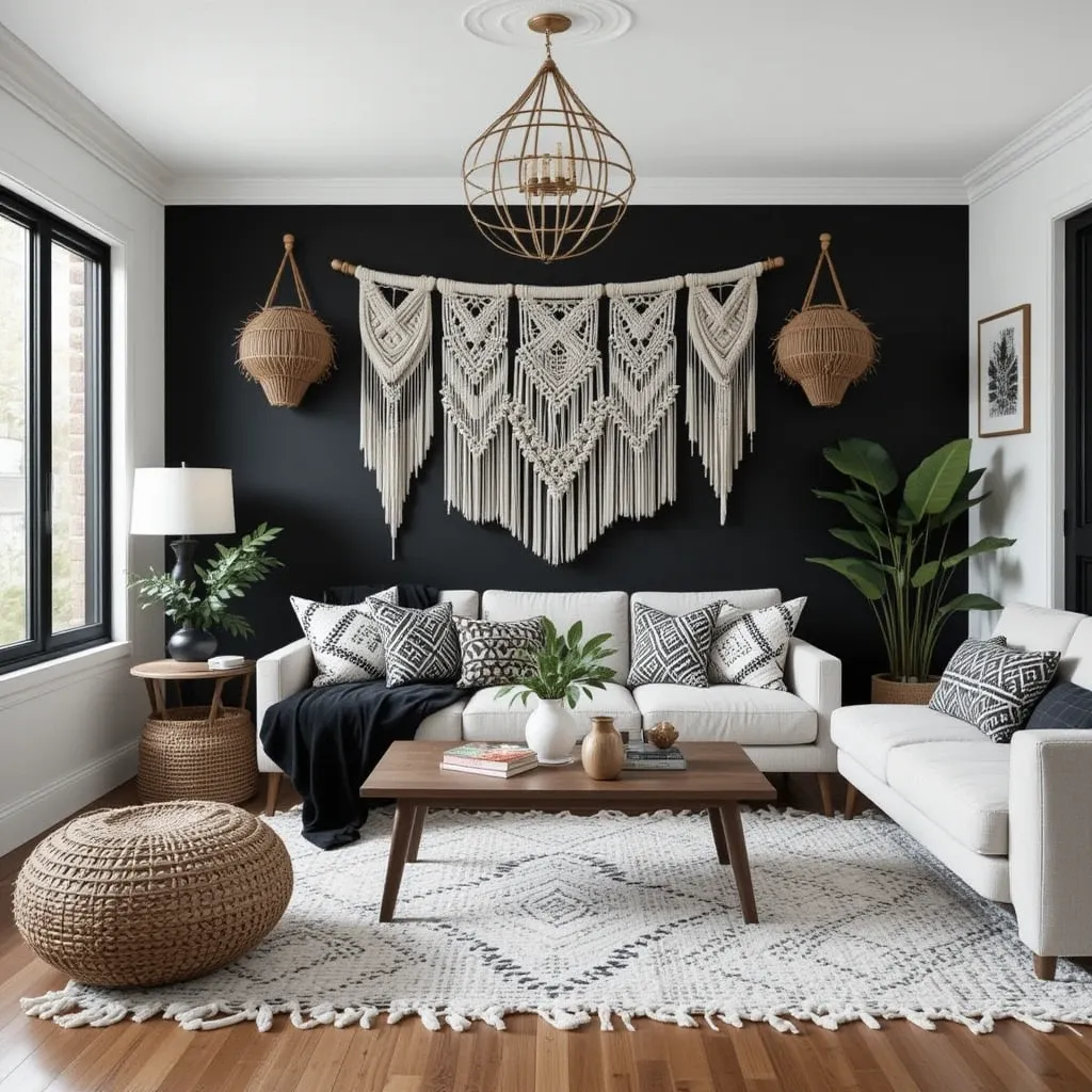 Cozy Black and White Boho Vibes