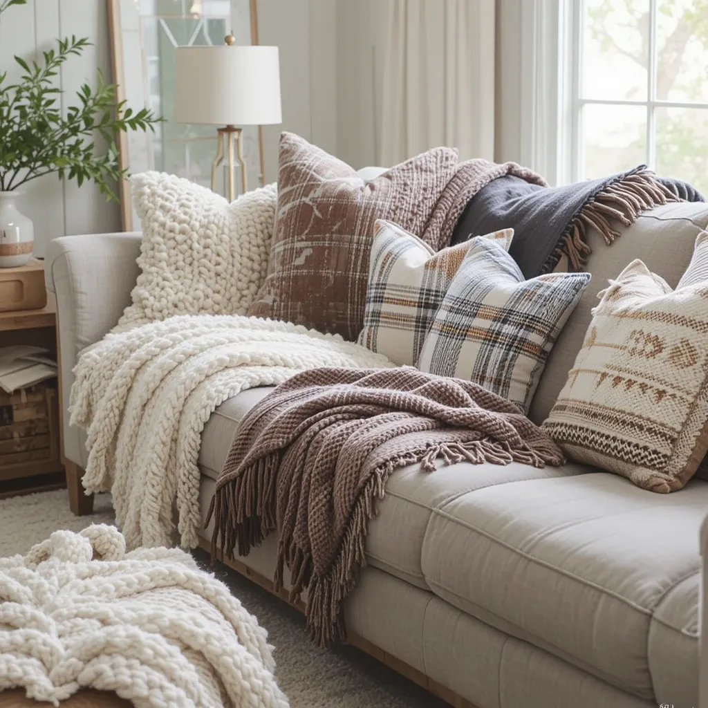 Cozy Throw Blankets and Pillows