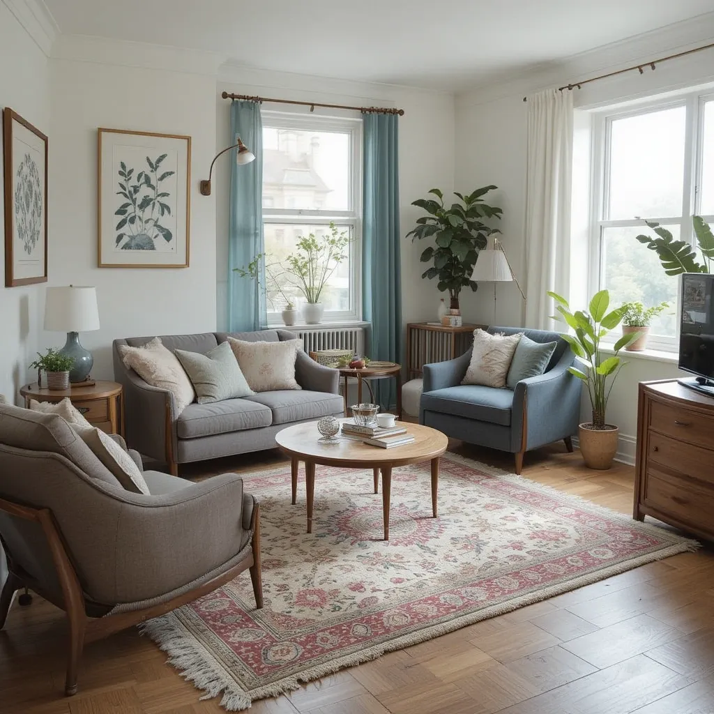 Create Zones with Rugs and Furniture