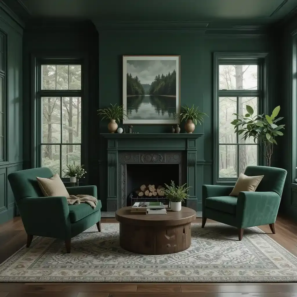 Deep Green Accent Chairs