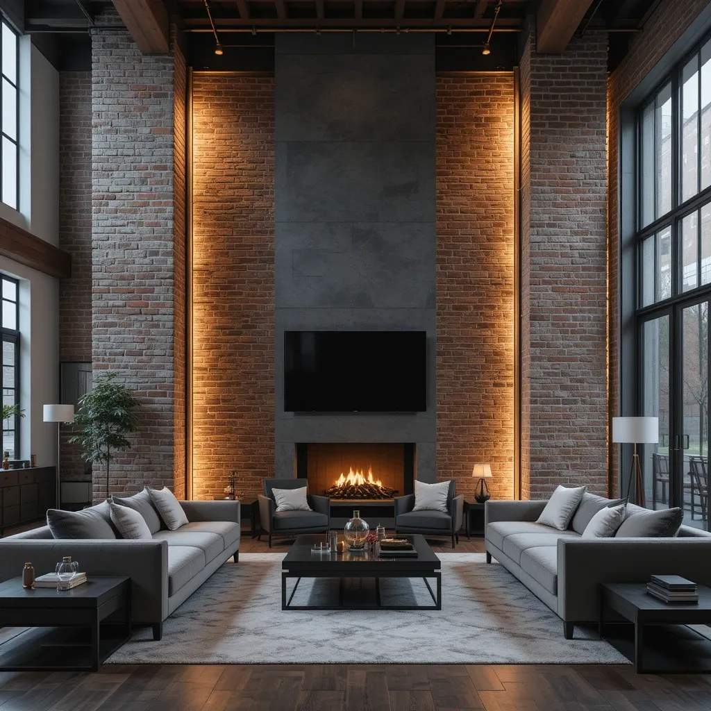 Exposed Brick Columns