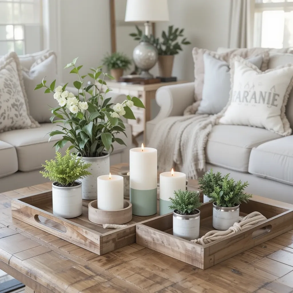 Farmhouse Coffee Table Styling