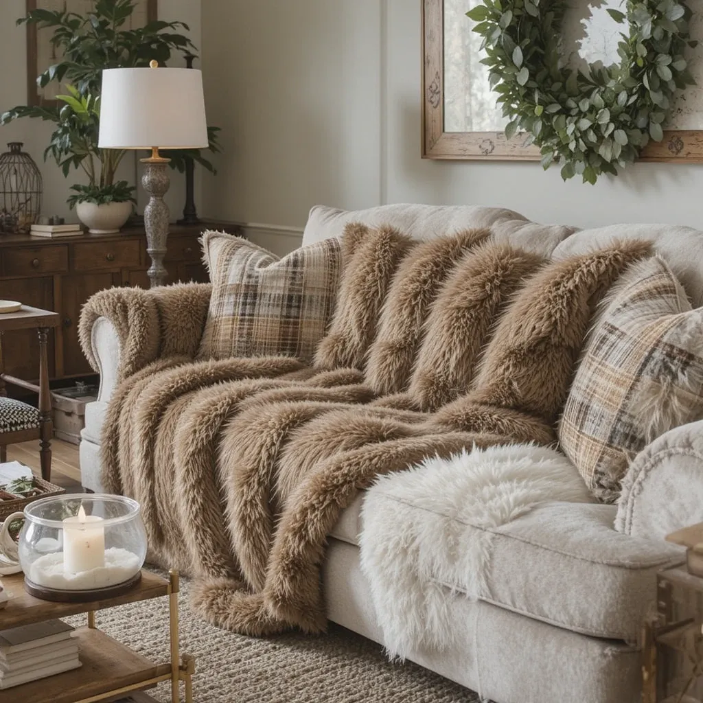 Faux Fur Throw Blankets