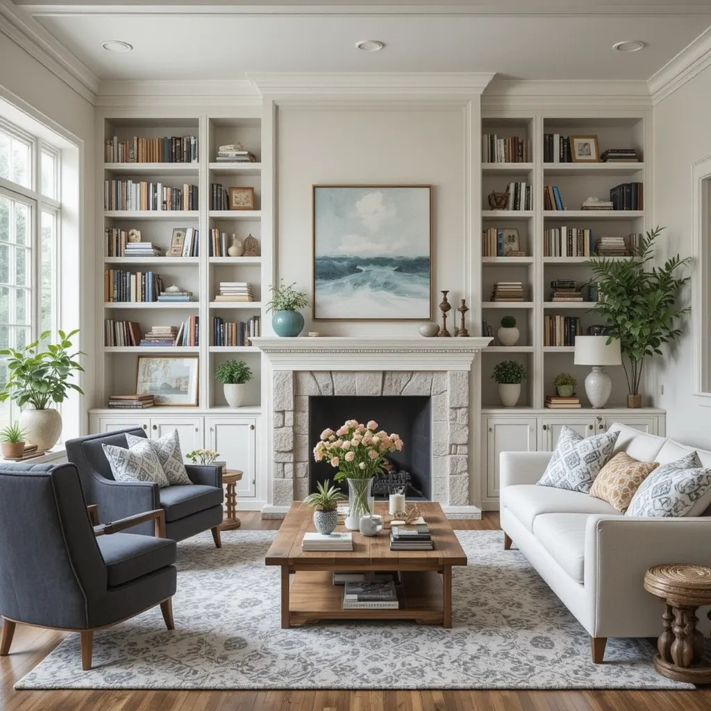 Floor-to-Ceiling Bookshelves
