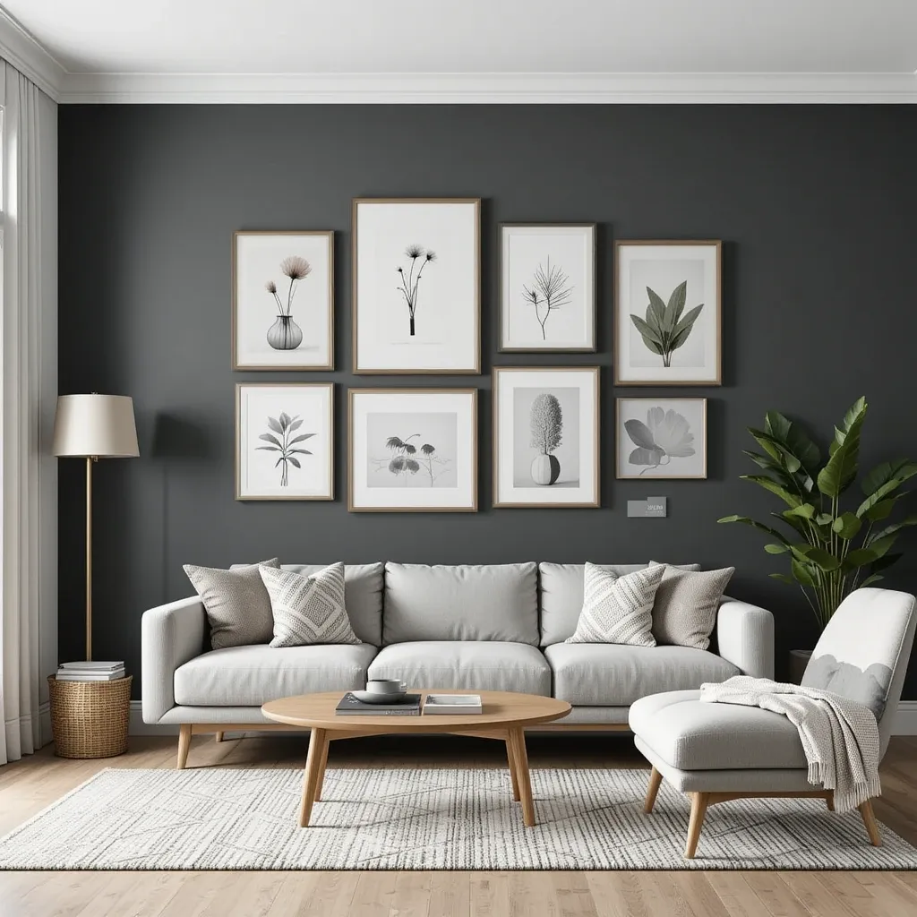 Gallery Wall with Simple Frames