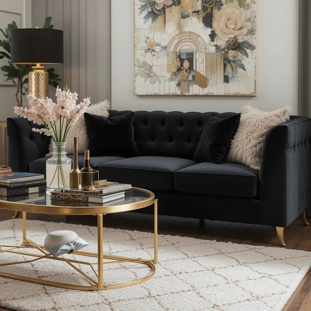 Gold Accented Furniture