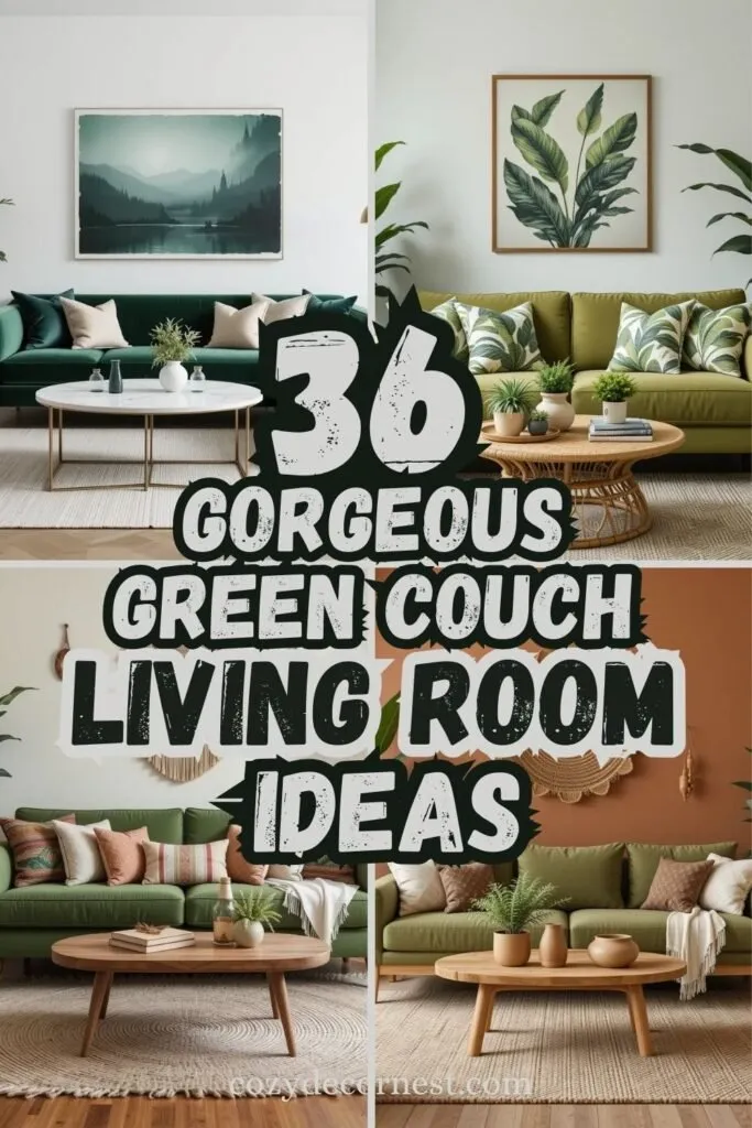 Green Couch Living Room
