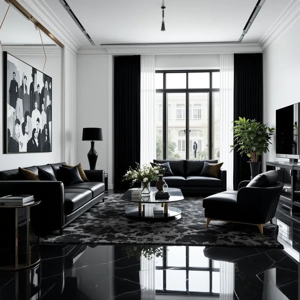 High-Gloss Black Surfaces