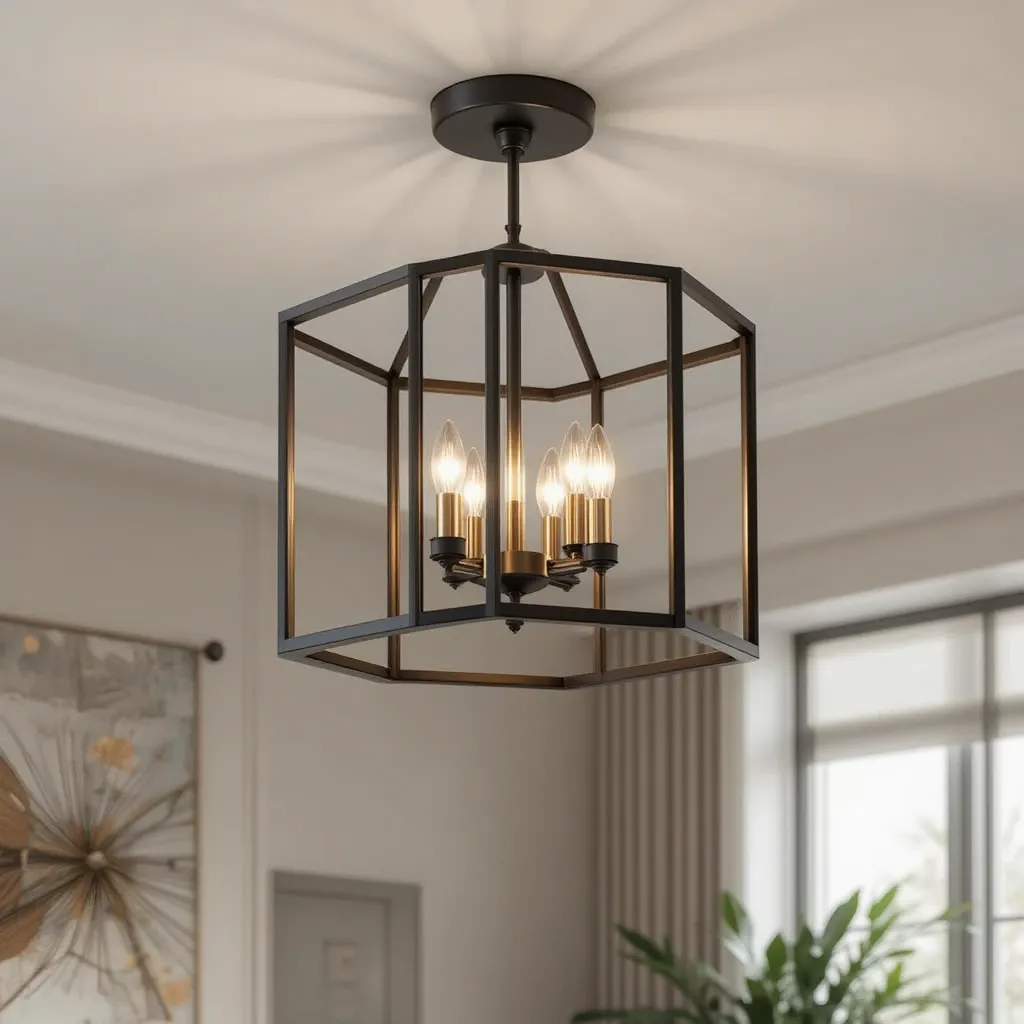 Hollow Geometric Chandeliers