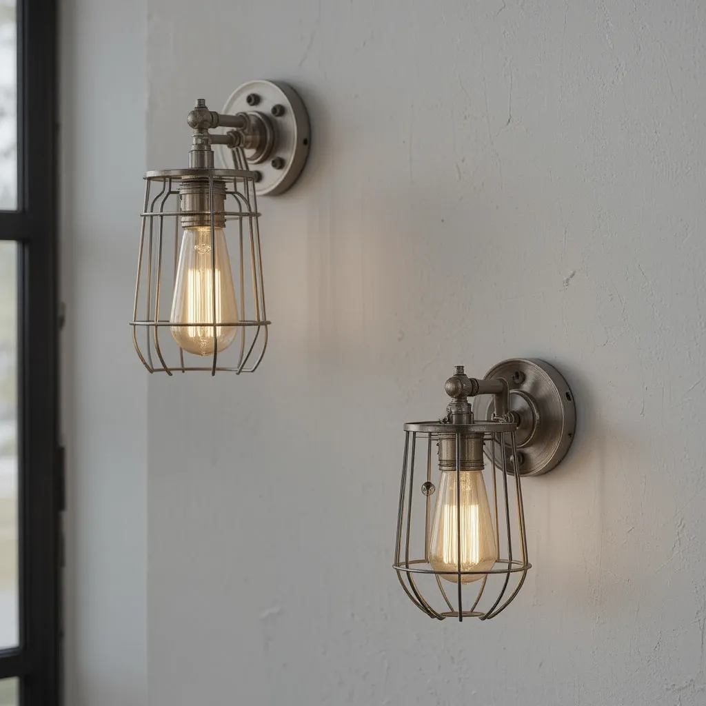 Industrial Cage Sconces