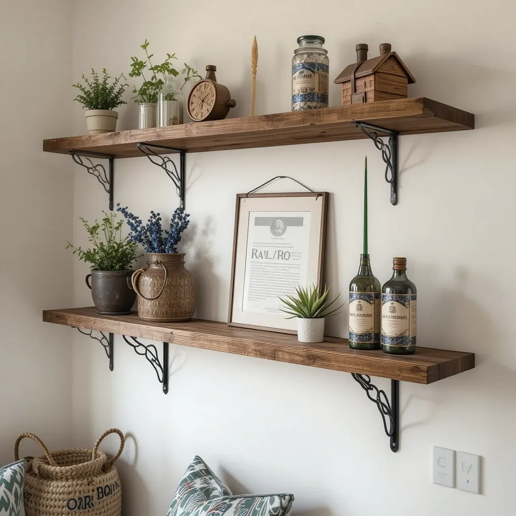 Iron and Rope Shelving