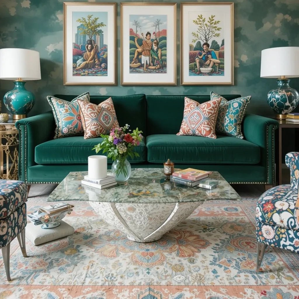 Jewel-Toned Maximalism with Bold Prints
