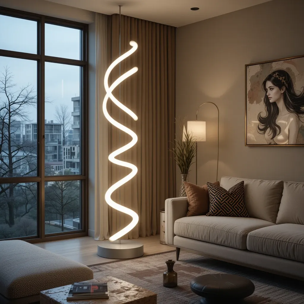 LED Spiral Floor Lamp