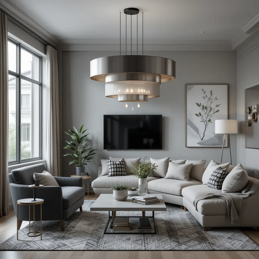 Layered Pendant Lights for Depth