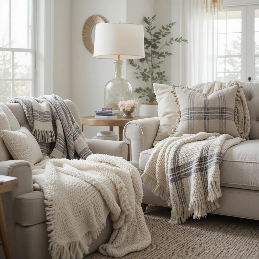 Layered Throw Blankets