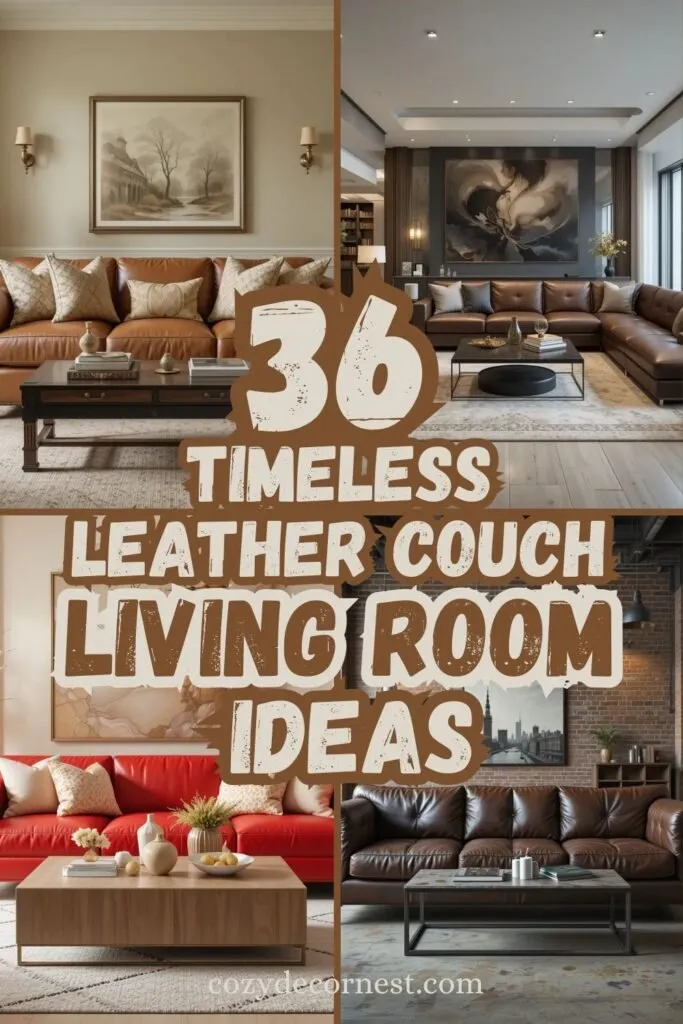 Leather Couch living room