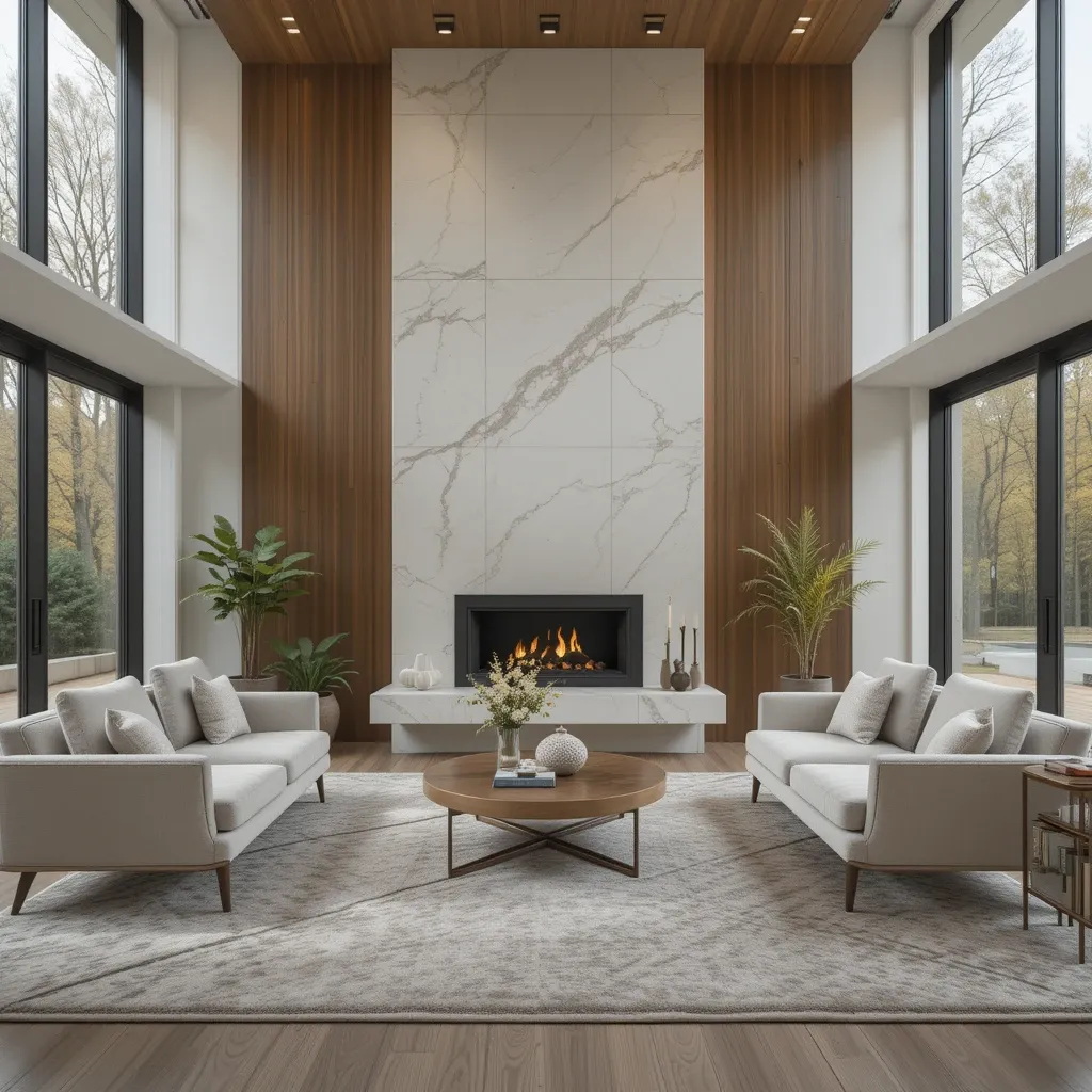 Mid-Century Fireplace