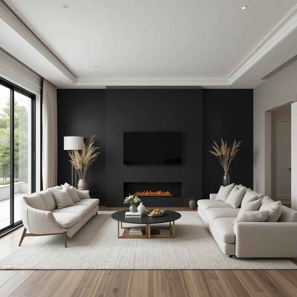 Minimalist Black with Soft Neutrals