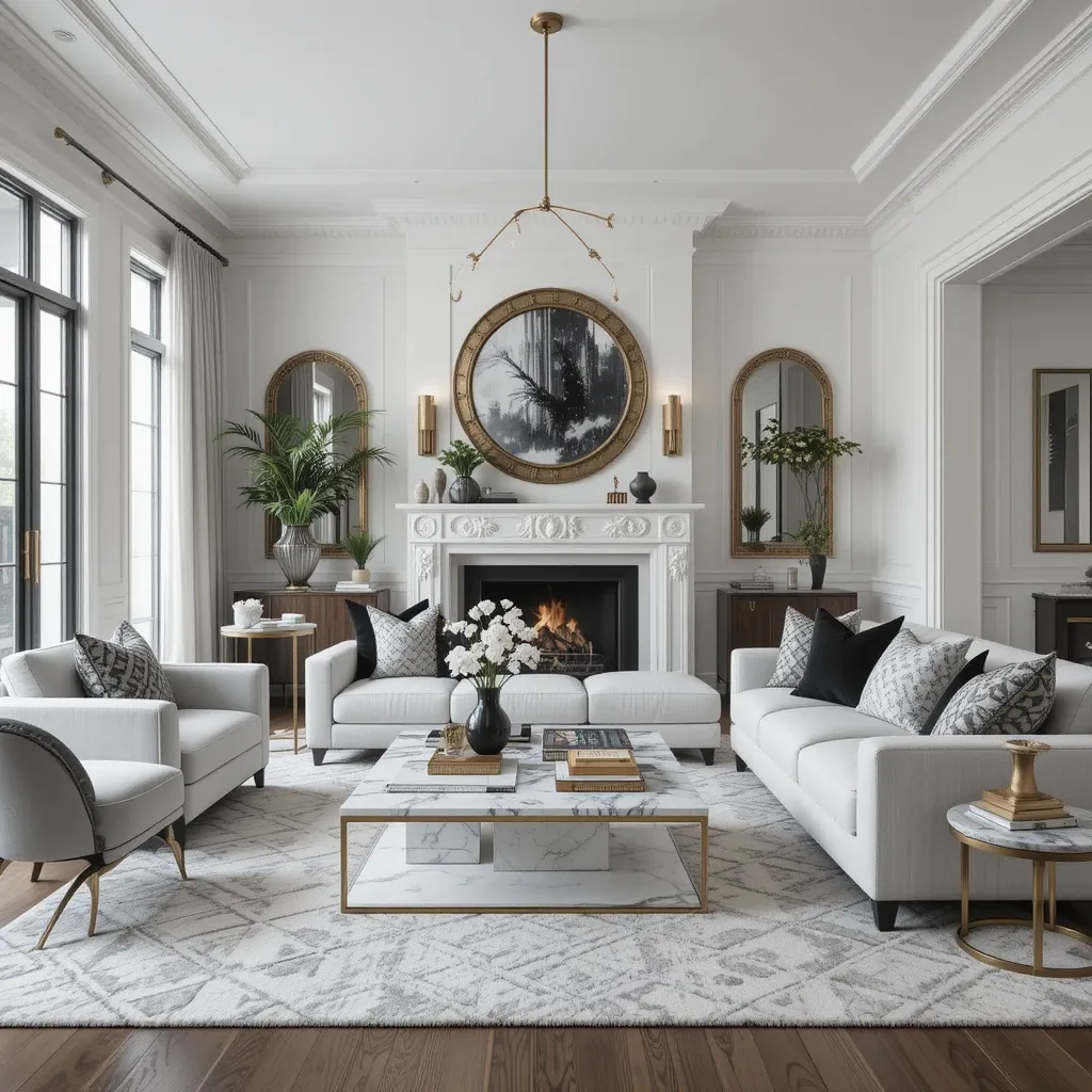 Monochrome Elegance with Gold Accents