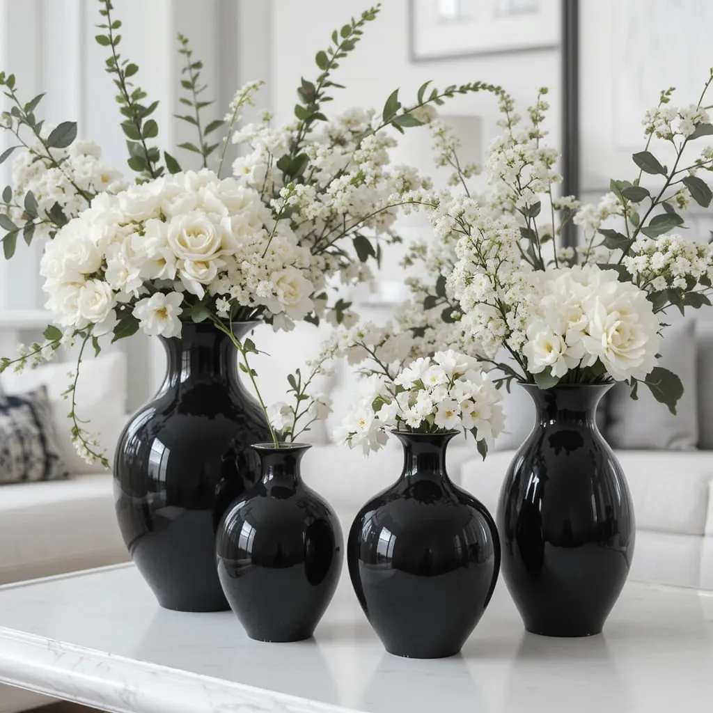 Monochrome Floral Arrangements